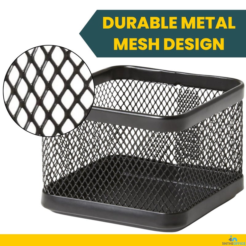 1InTheOffice Mesh Paperclip Holder For desk, Paperclip Holder Desk Accessories Holder(2 Pack) - Image 5